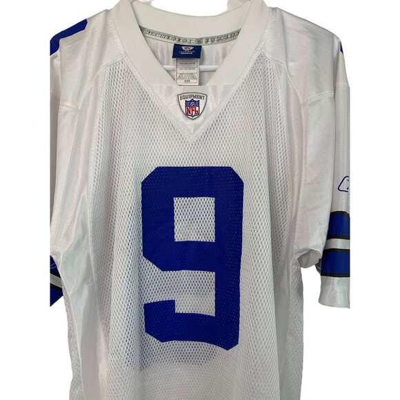 Mens Reebok NFL Tony Romo #9 Dallas Cowboys Jersey White Size M EUC 7757 - Picture 5 of 8